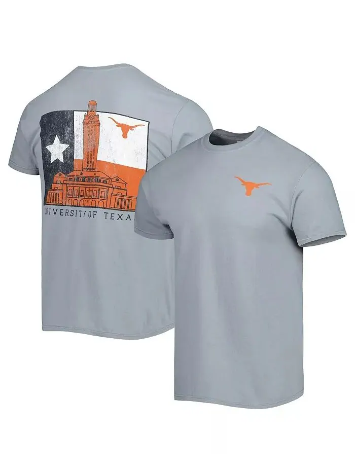 Мужская серая футболка с гиперлокальным флагом Texas Longhorns Image One — изображение 1 из 3