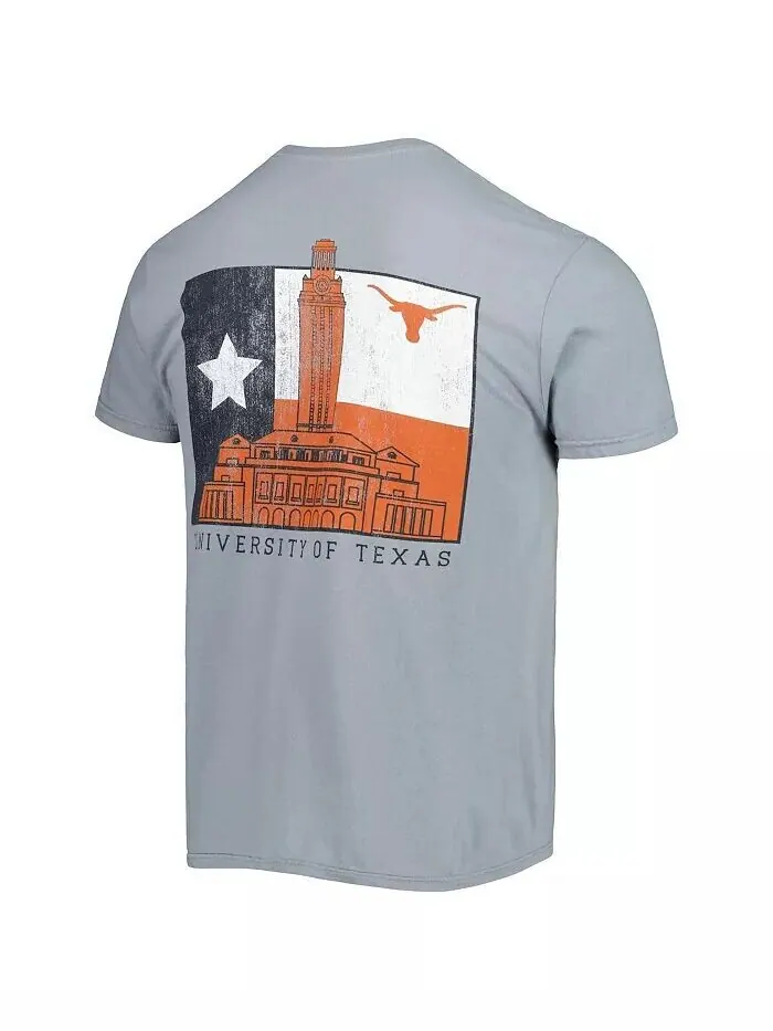 Мужская серая футболка с гиперлокальным флагом Texas Longhorns Image One — изображение 2 из 3