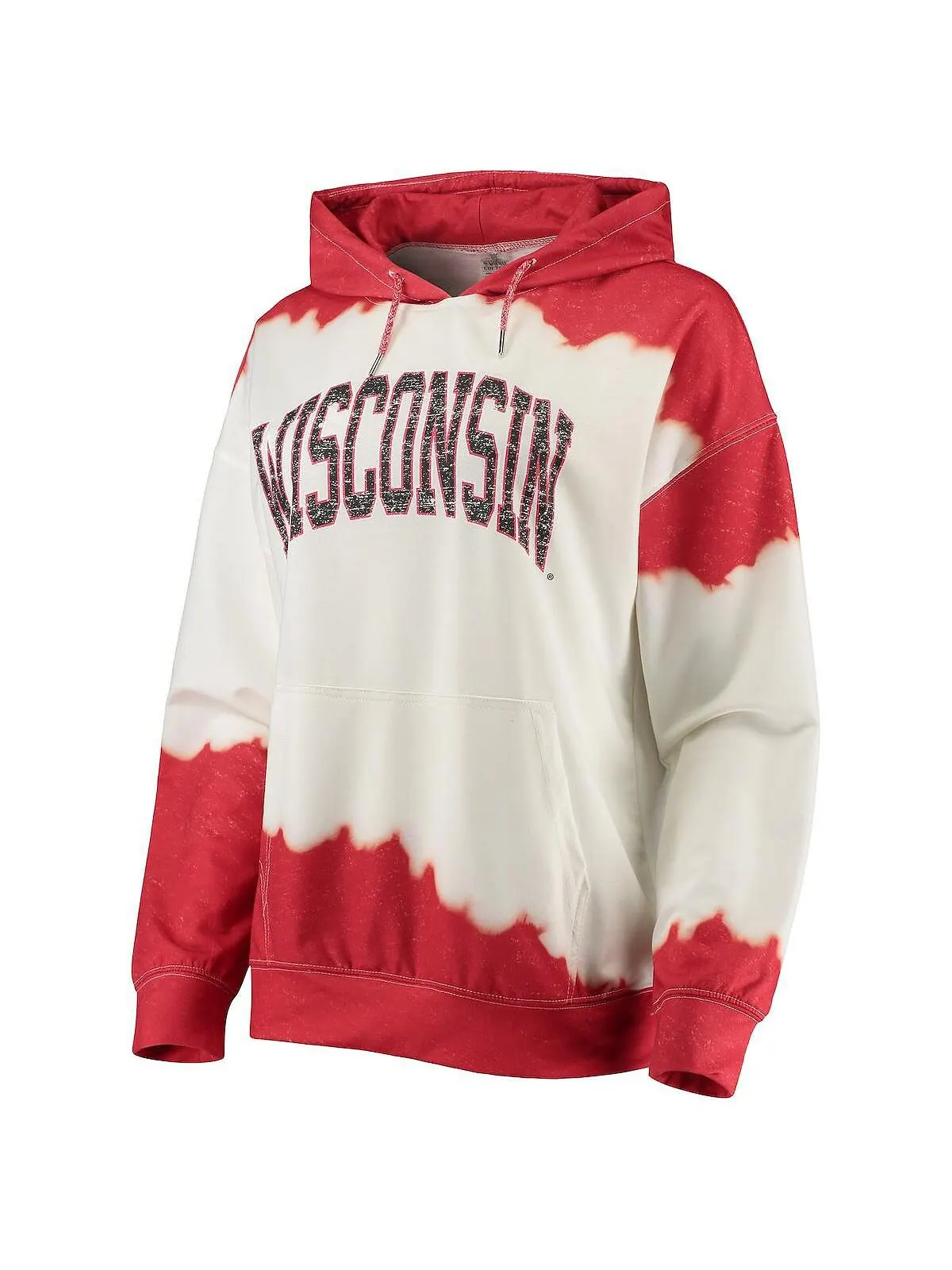 Женская бело-красная толстовка с капюшоном Wisconsin Badgers For the Fun — изображение 2 из 2, белый красный