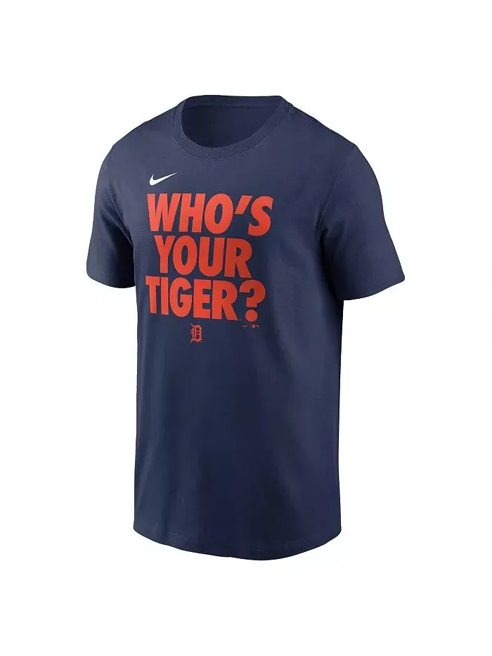 Мужская темно-синяя футболка Detroit Tigers Rally Rule Nike — изображение 2 из 3
