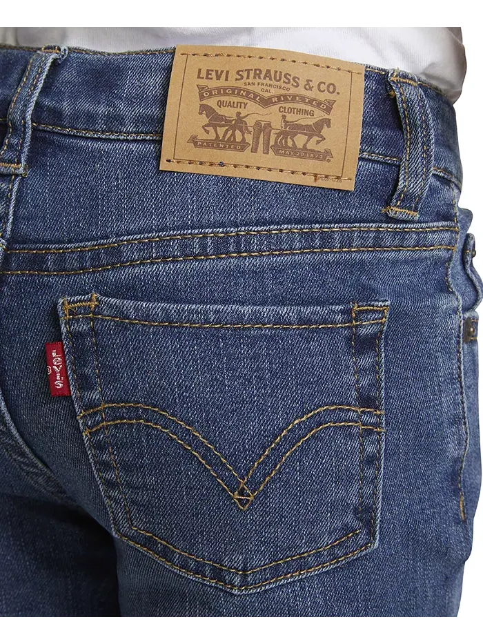 Джинсы классического покроя bootcut для девочек 4-6X Levi'S — изображение 6 из 10, синий