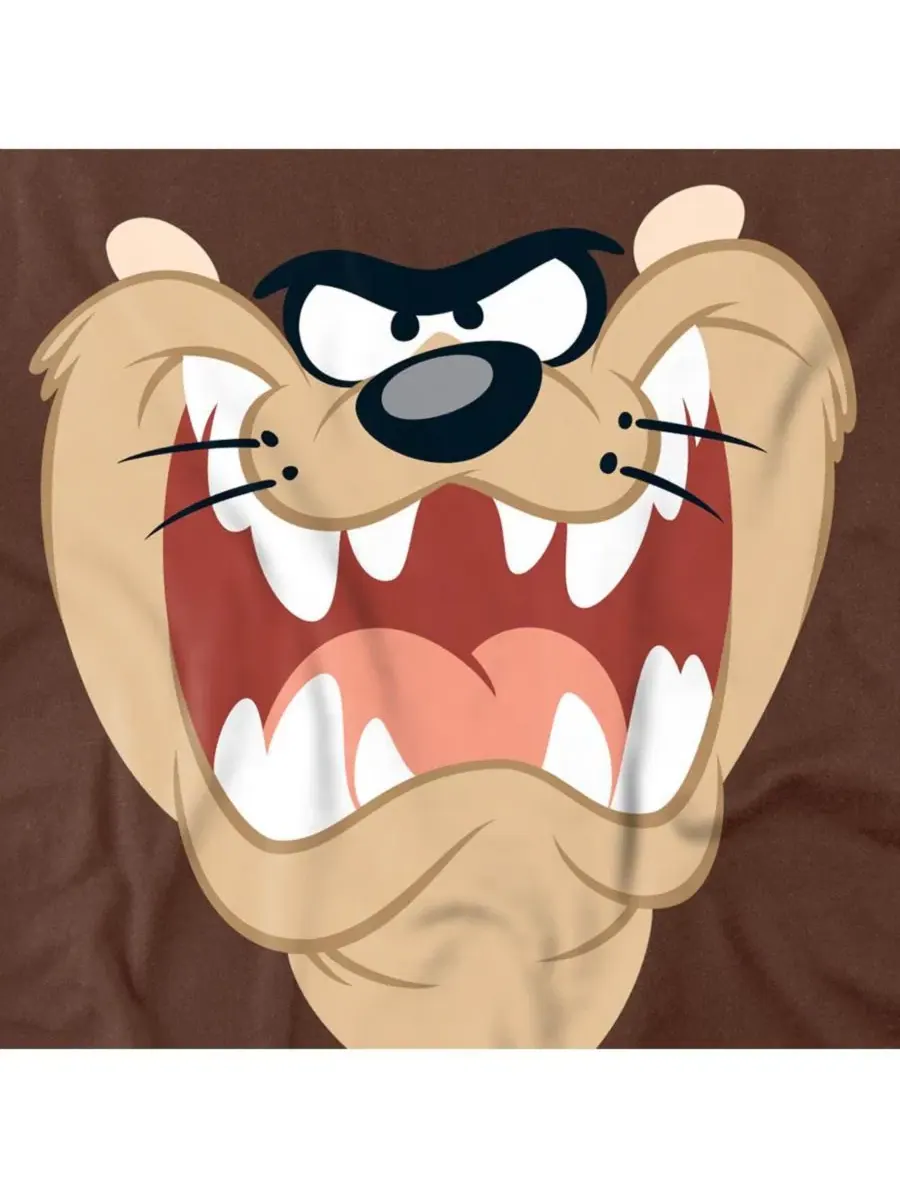Футболка с принтом Taz Face Looney Tunes — изображение 3 из 3, коричневый
