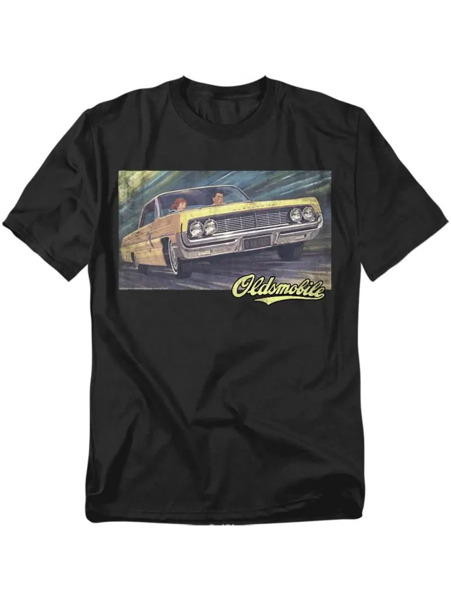 Футболка классического кроя с принтом Oldsmobile Coupe Painting Logovision — изображение 1 из 3, черный