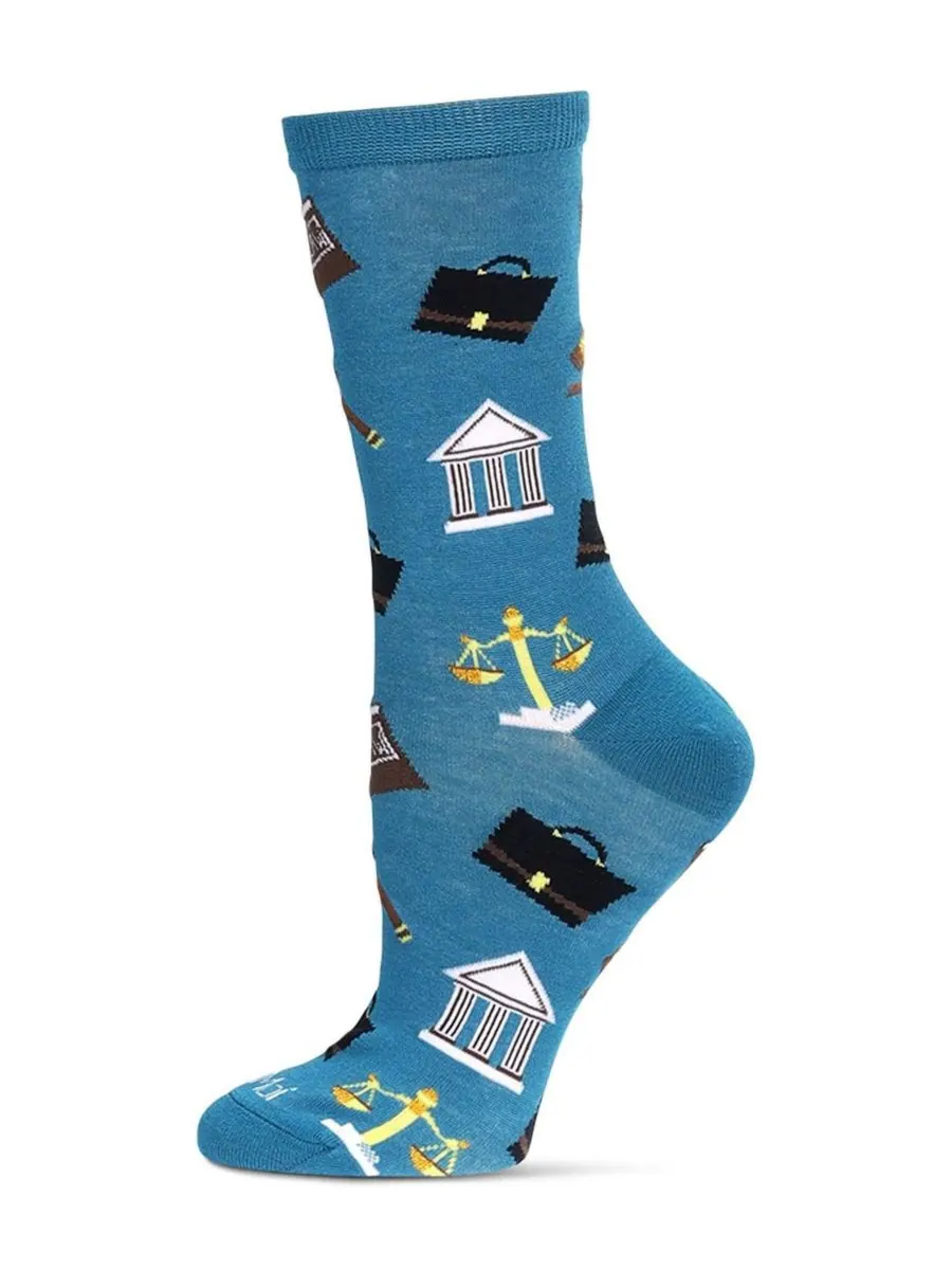 Женские носки Law N Order Crew Socks MeMoi — изображение 1 из 3, синий