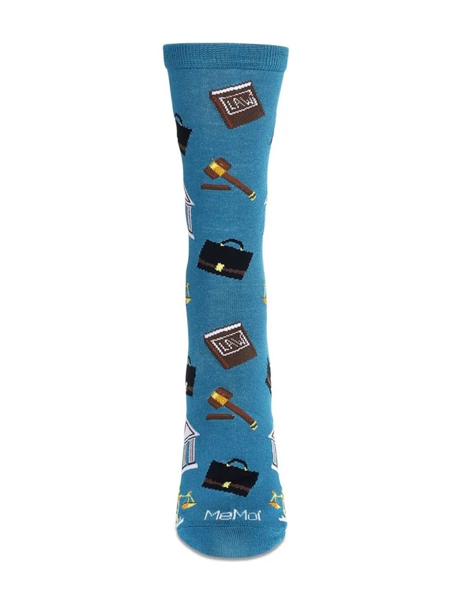 Женские носки Law N Order Crew Socks MeMoi — изображение 3 из 3, синий