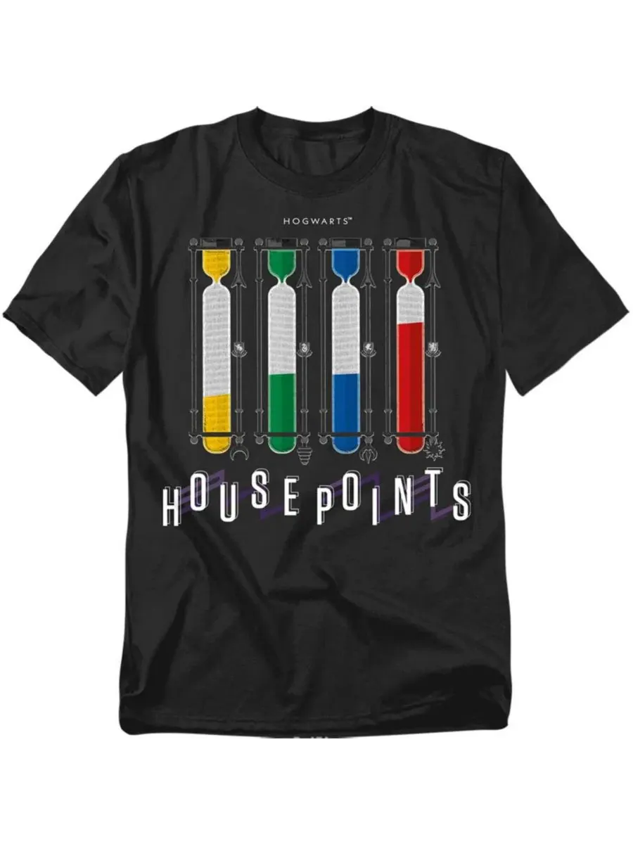 Футболка с принтом Hogwarts House Points in Vials Harry Potter — изображение 1 из 3, черный