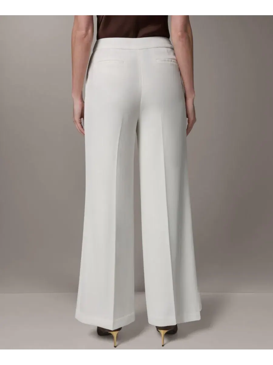 Брюки женские с высокой посадкой и защипами Donna Karan New York — изображение 2 из 5, бежевый