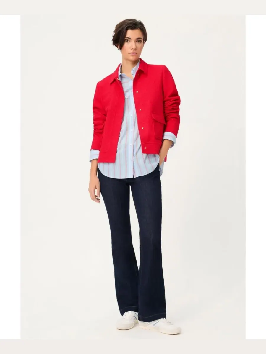 Женская полосатая рубашка Olsen — изображение 6 из 6, синий
