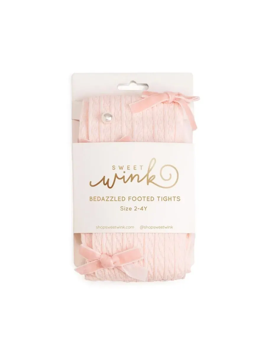 Колготки кокетливые с блестками для маленьких и больших девочек Sweet Wink — изображение 7 из 7, розовый