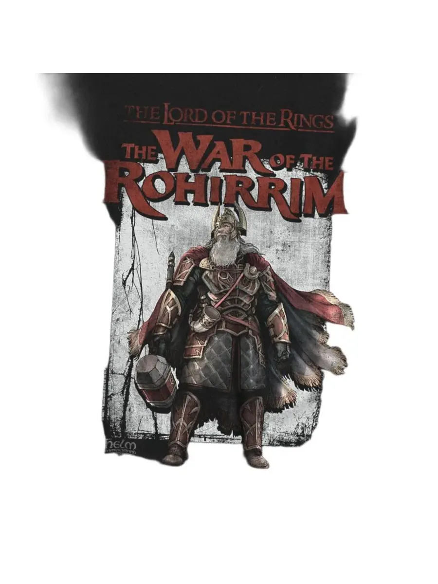 Футболка с принтом War Of The Rohirrim Helm Hammerhand Lord Of The Rings — изображение 2 из 3, черный