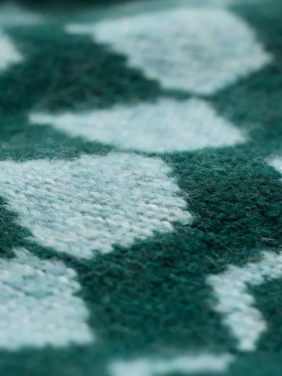 Женский свободный свитер с кокеткой с ромбовидным узором Celtic & Co. — изображение 5 из 8, зеленый