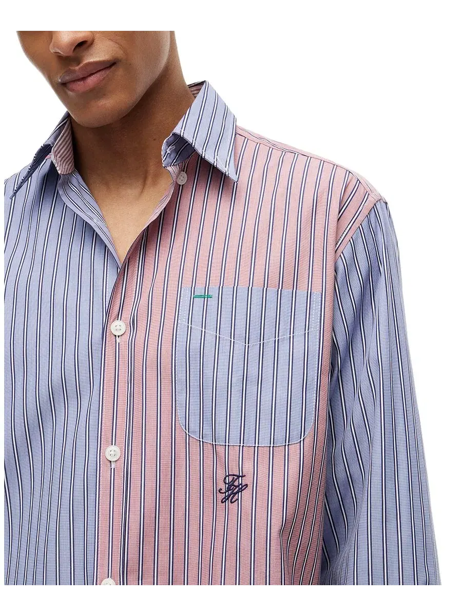 Длинная рубашка с полосками Tommy Hilfiger — изображение 3 из 4, синий