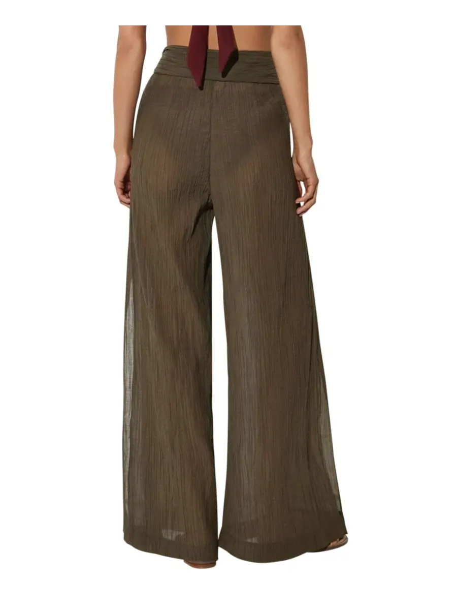 Широкие брюки с плиссе Gemma Resort Pants REISS — изображение 5 из 5, хаки зеленый