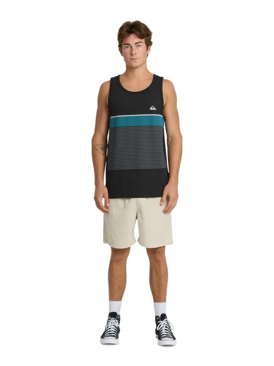 Футболка мужская с принтом Tijuana Striped Quiksilver — изображение 2 из 5, черный