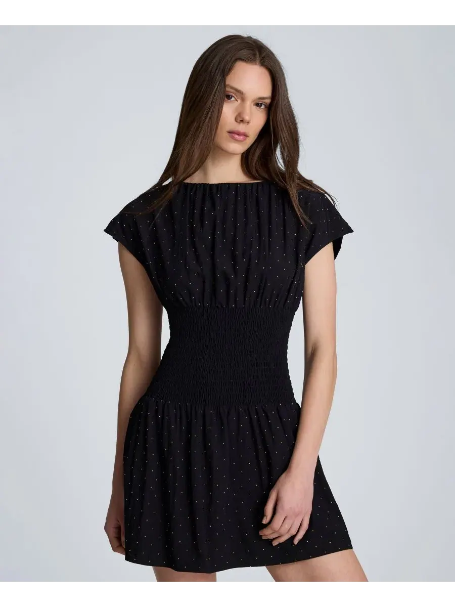 Платье мини с завышенной талией Kenneth Cole — изображение 3 из 4, черный