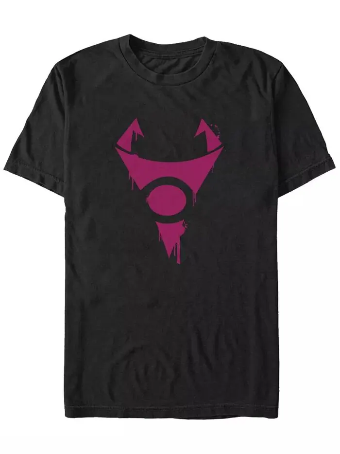 Футболка мужская Nickelodeon Invader Zim Irken Symbol Purple Spray Paint Stencil с коротким рукавом — изображение 1 из 1
