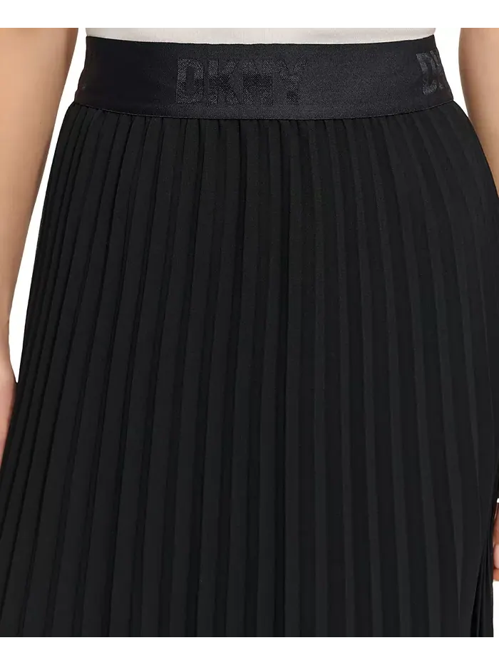 Складчатая юбка миди DKNY — изображение 8 из 15, черный