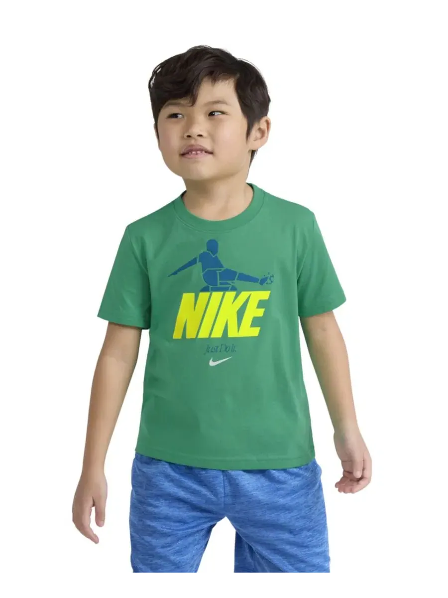 Футболка с коротким рукавом для мальчиков 4-7 лет Nike — изображение 1 из 7, зеленый