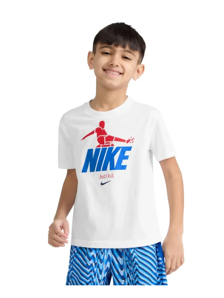 Футболка с коротким рукавом для мальчиков 4-7 лет Nike — изображение 1 из 7, белый