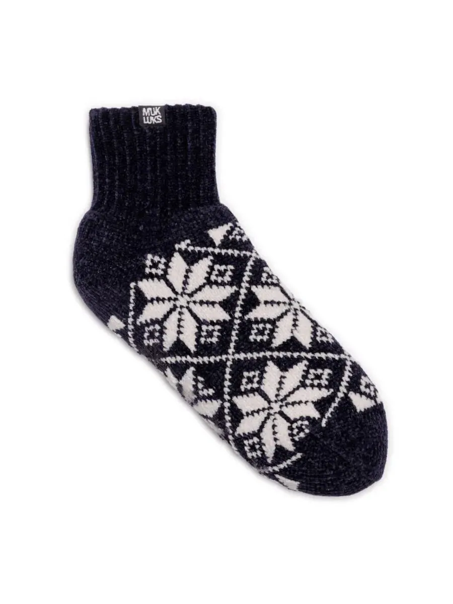 Женский комплект из носков и повязки на голову из синели Muk Luks — изображение 2 из 8, темно-синий