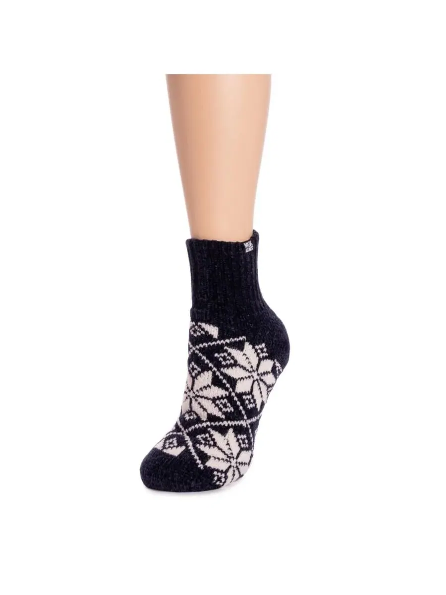 Женский комплект из носков и повязки на голову из синели Muk Luks — изображение 4 из 8, темно-синий