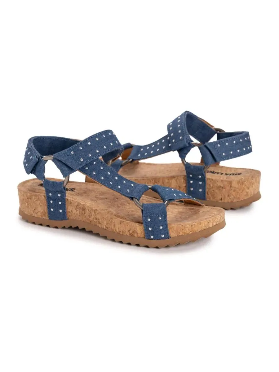 Женский комплект из носков и повязки на голову из синели Muk Luks — изображение 6 из 8, темно-синий