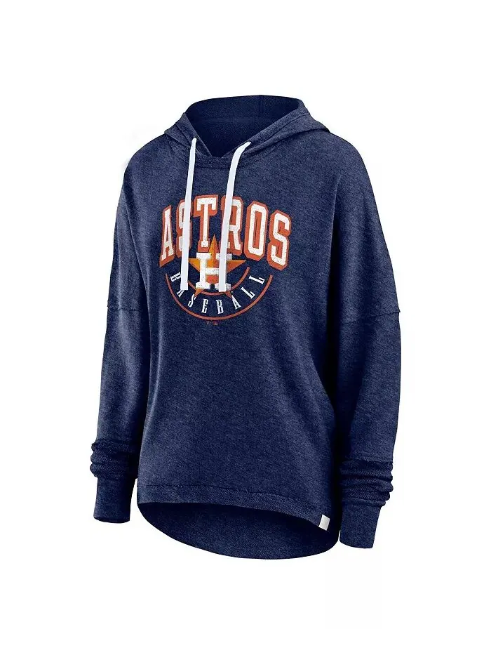 Женская толстовка с капюшоном цвета морской волны с эффектом потертости Houston Astros Luxe Fanatics — изображение 2 из 3