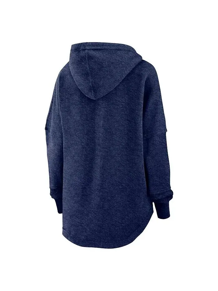 Женский темно-синий рваный пуловер с капюшоном Houston Astros Luxe Heather Fanatics — изображение 3 из 3