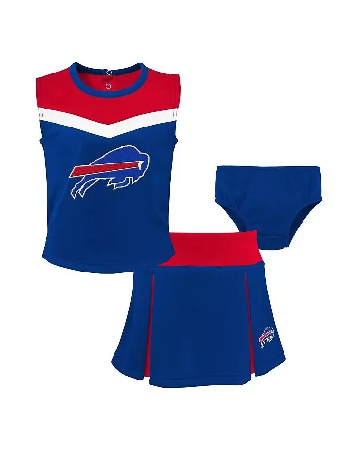 Комплект из трех предметов для поддержки девочек-малышей Royal Buffalo Bills Spirit Cheer Outerstuff — изображение 1 из 4
