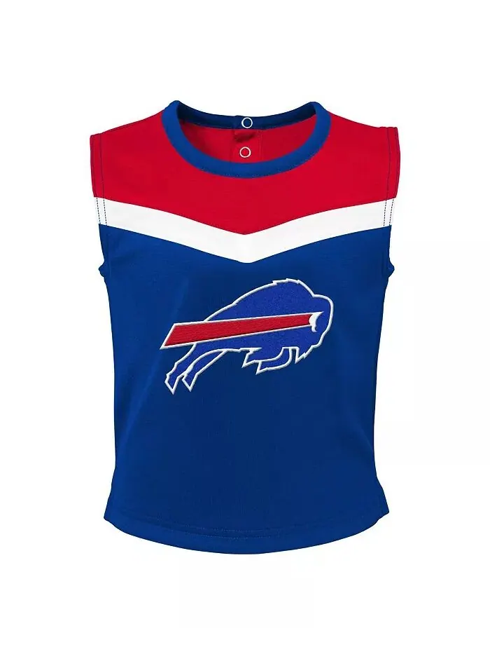Комплект из трех предметов для поддержки девочек-малышей Royal Buffalo Bills Spirit Cheer Outerstuff — изображение 2 из 4