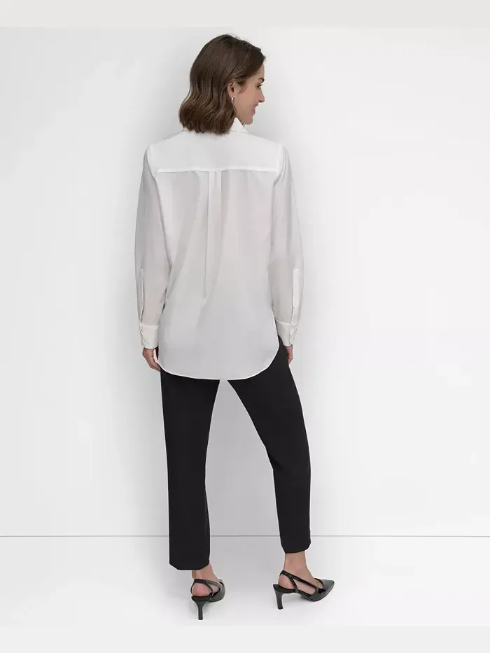 Женская блузка на пуговицах DKNY — изображение 2 из 4, белый