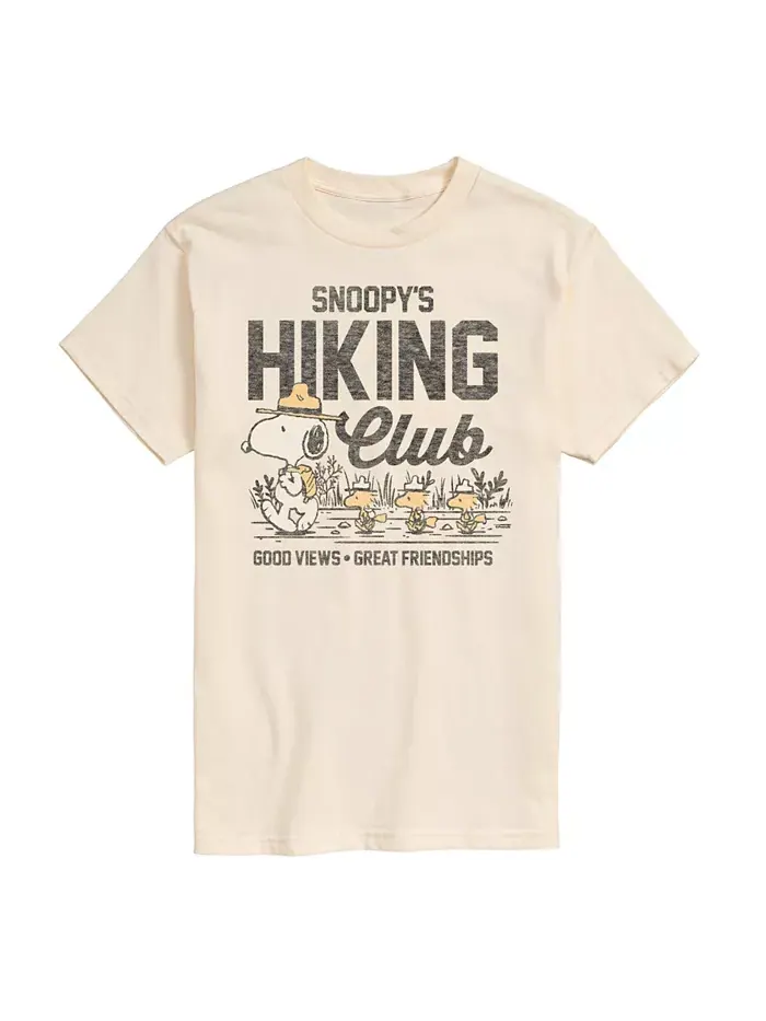 Мужская футболка с коротким рукавом Peanuts Snoopy Hiking Club AIRWAVES — изображение 1 из 3, бежевый