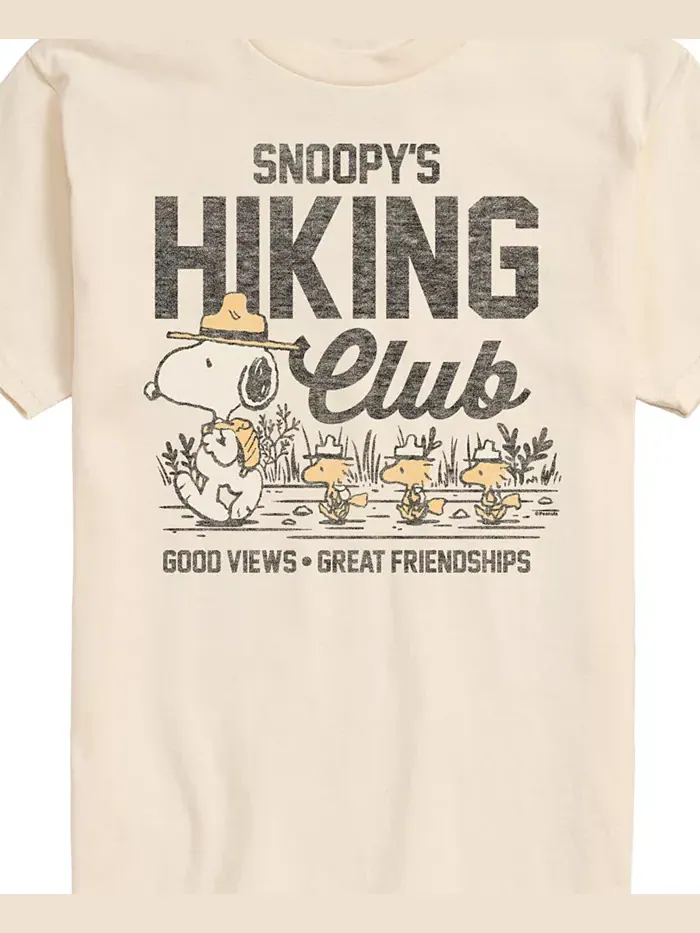 Мужская футболка с коротким рукавом Peanuts Snoopy Hiking Club AIRWAVES — изображение 2 из 3, бежевый