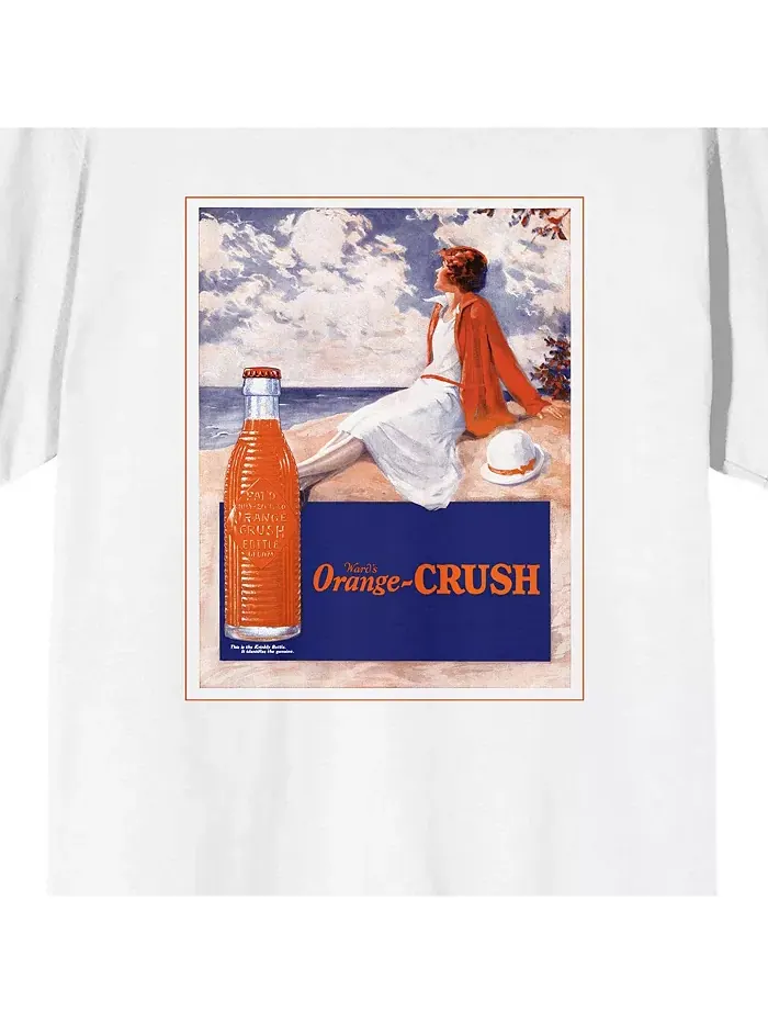 Футболка Big & Tall Woman On Seashore White Orange Crush — изображение 3 из 4, белый