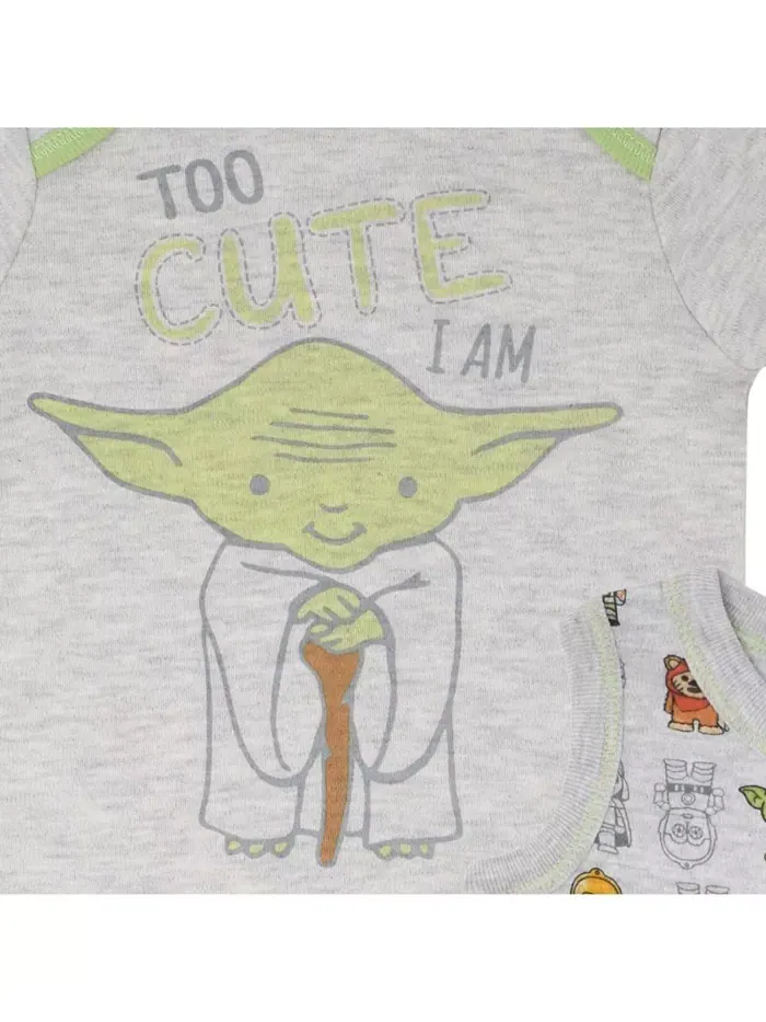 Боди и комбинезон для мальчиков Yoda Star Wars — изображение 2 из 4, белый/серый