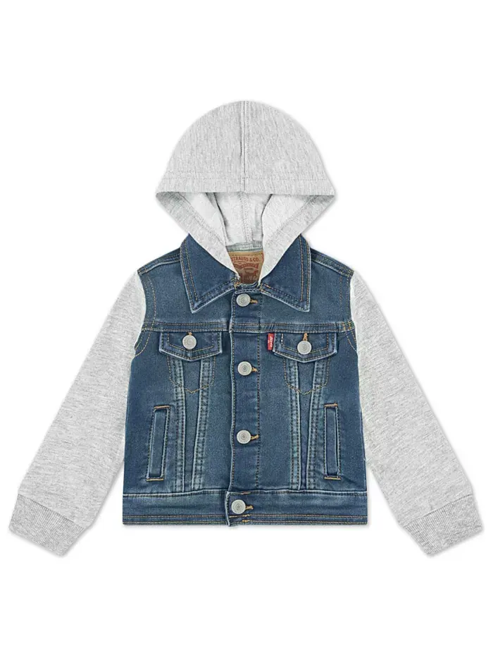 Детская куртка-бомбер с капюшоном для мальчиков Levi'S — изображение 1 из 3, синий