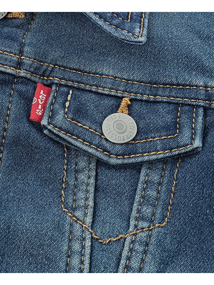 Детская куртка-бомбер с капюшоном для мальчиков Levi'S — изображение 3 из 3, синий