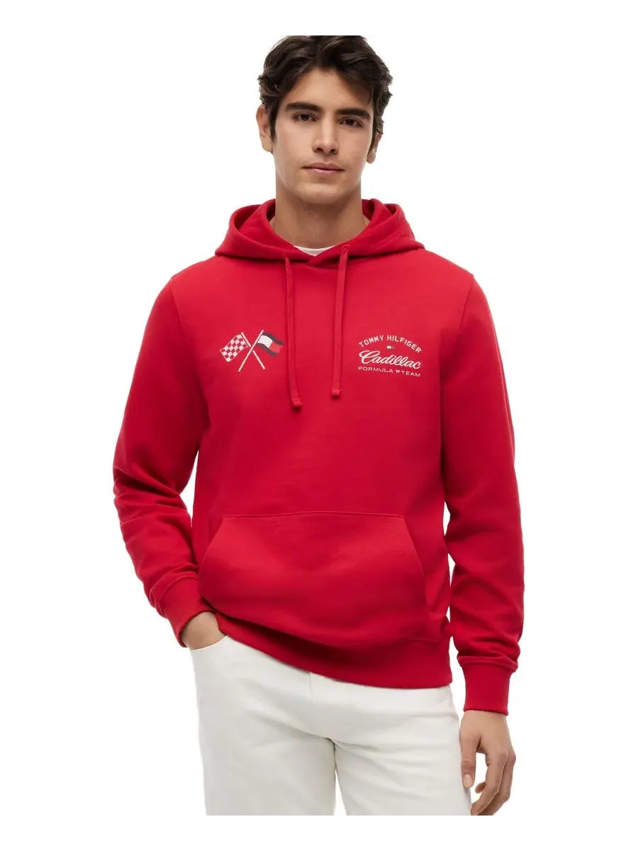 Мужская толстовка с графическим принтом Cadillac F1 в стиле университетской формы Tommy Hilfiger — изображение 1 из 4