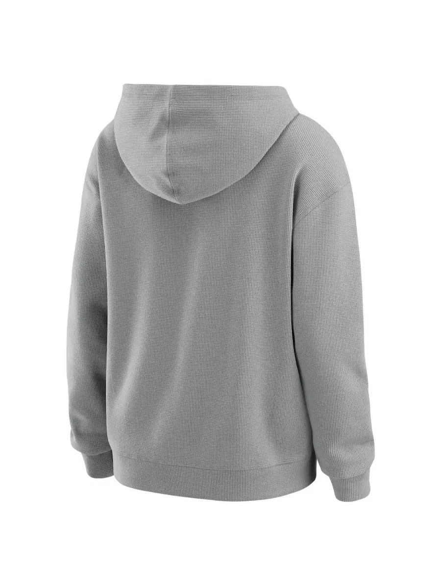 Комплект из лонгслива с капюшоном и брюк Waffle-Knit WEAR by Erin Andrews — изображение 3 из 5, серый