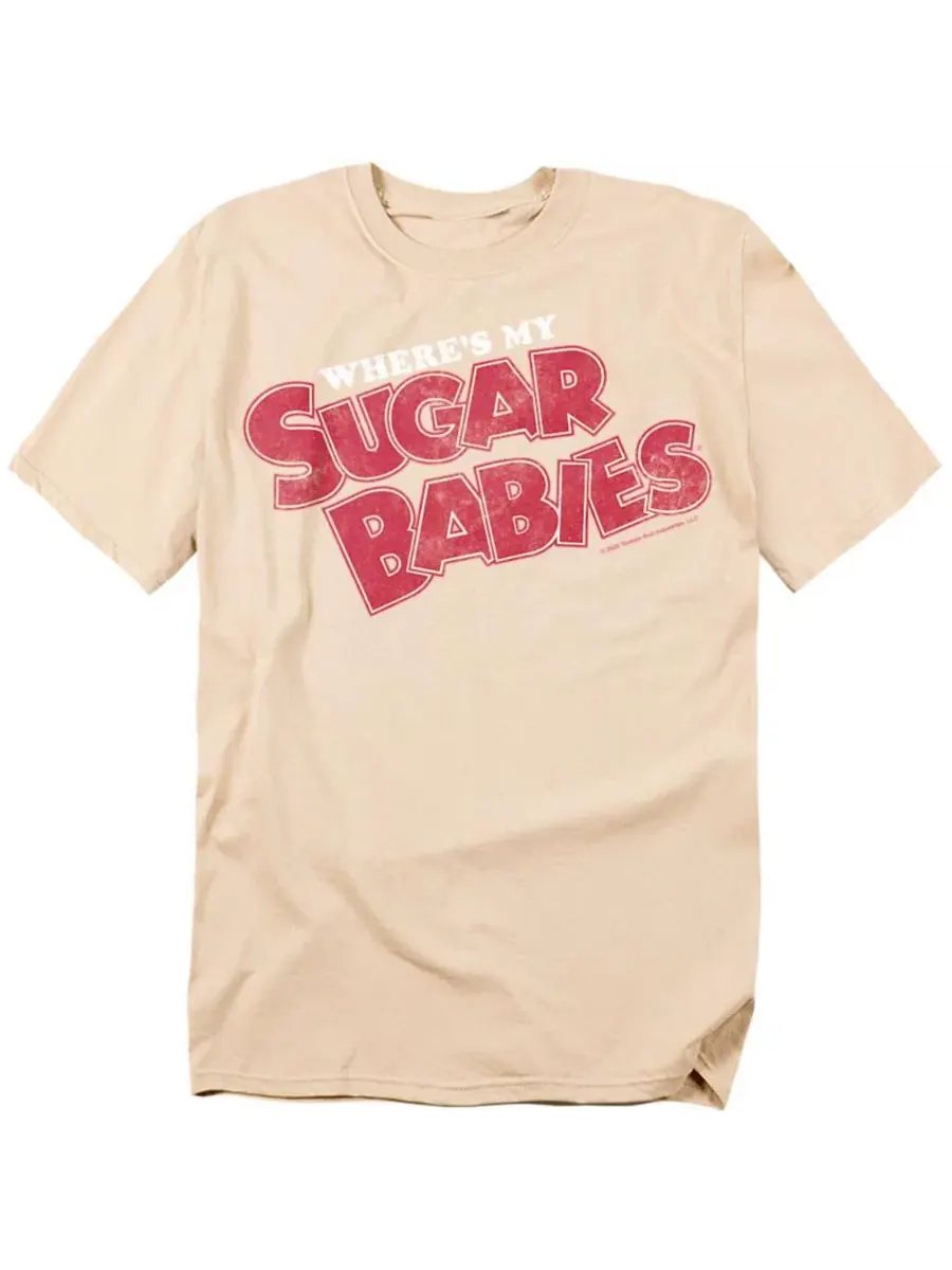 Футболка с принтом Where's My Sugar Babies Tootsie Roll — изображение 1 из 3, бежевый