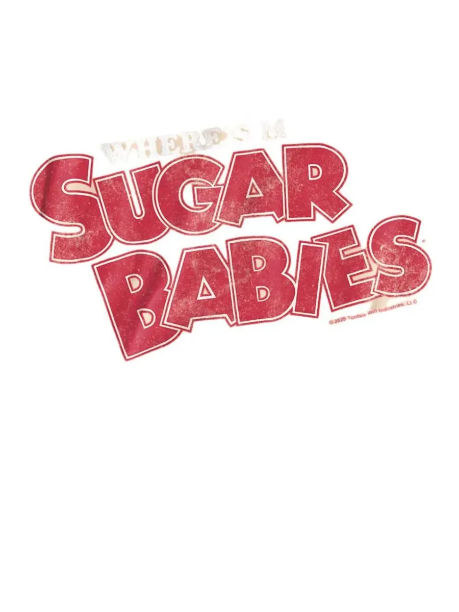 Футболка с принтом Where's My Sugar Babies Tootsie Roll — изображение 2 из 3, бежевый