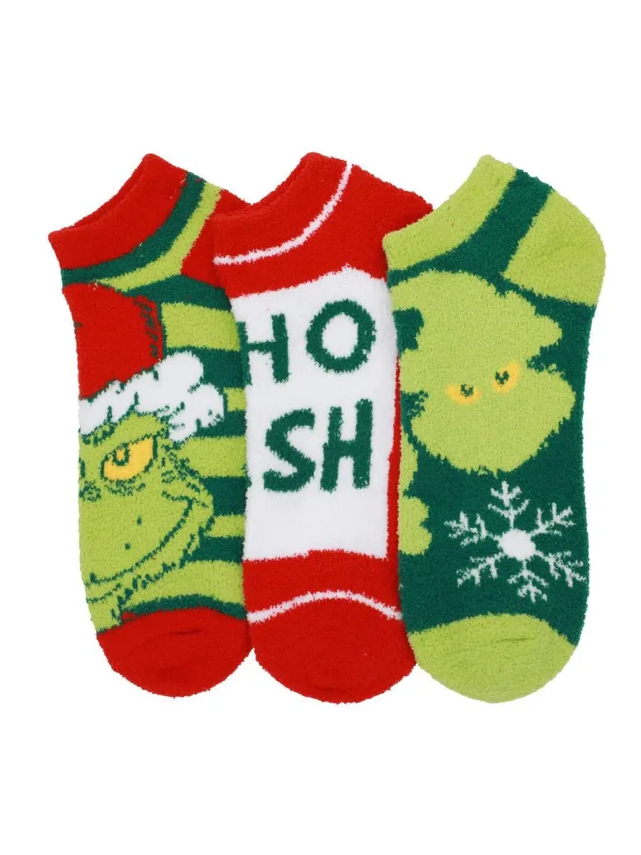 Носки женские с рисунком Гринча, комплект из 3 пар The Grinch — изображение 1 из 5, мульти