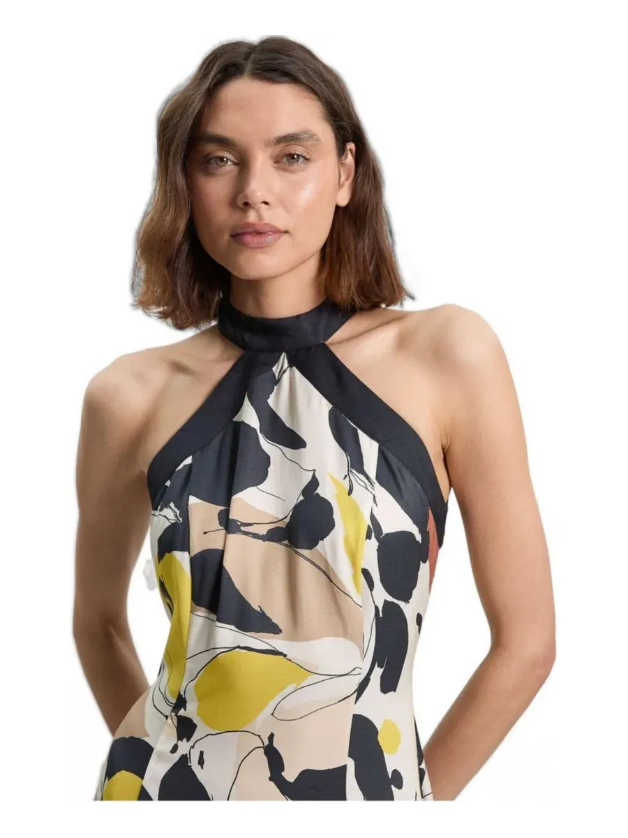 Платье макси с принтом, модель Abstract Print Karen Millen — изображение 2 из 4, мульти