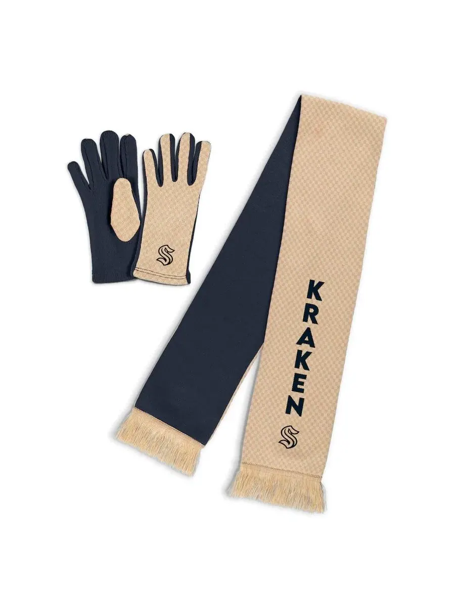 Женский комплект шарфа и перчаток Seattle Kraken Tonal Microcheck WEAR by Erin Andrews — изображение 1 из 3, нет цвета