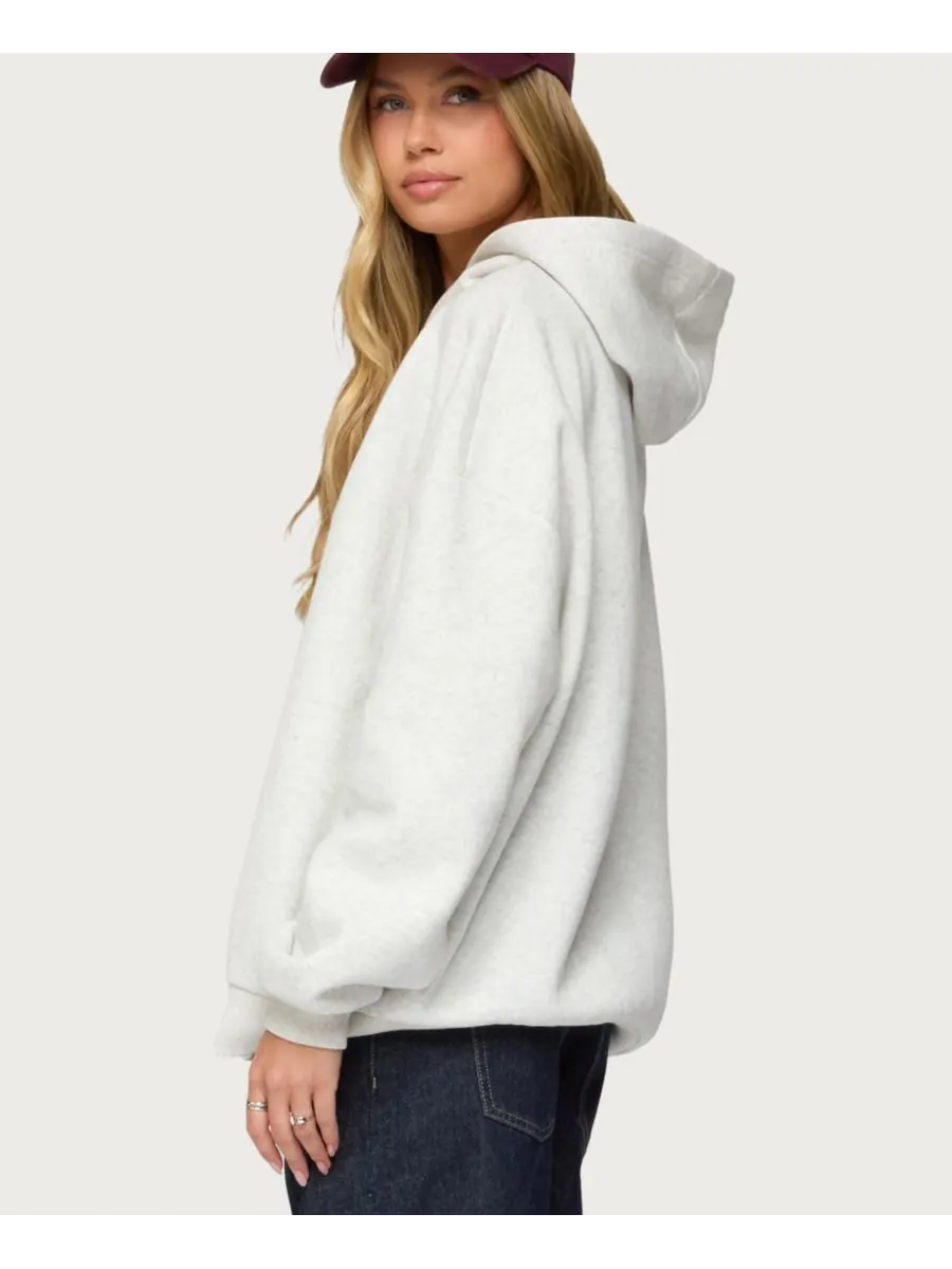 Женская толстовка Gali Plaid 67 Oversized Edikted — изображение 2 из 5, серый