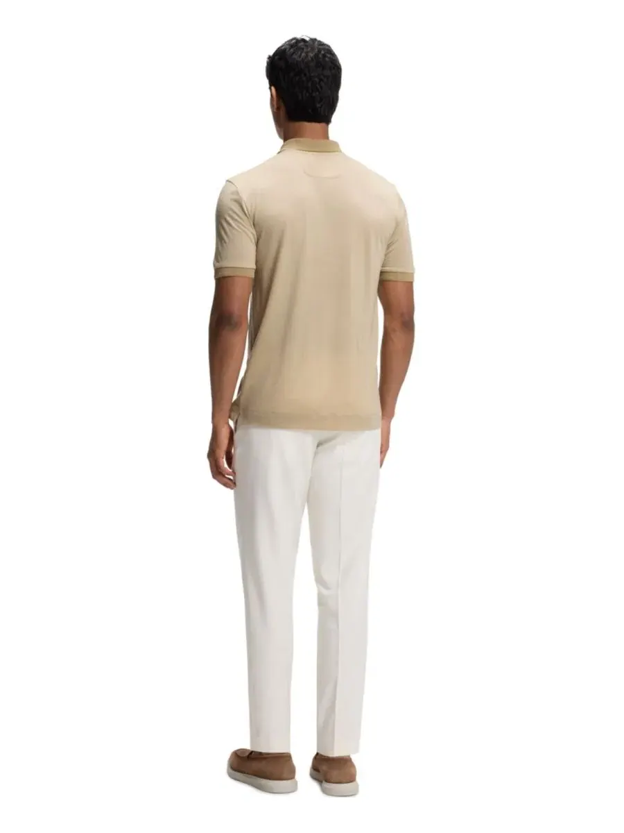 Полочная рубашка BOSS Wool Regular-Fit Polo Shirt Hugo Boss — изображение 2 из 5, бежевый