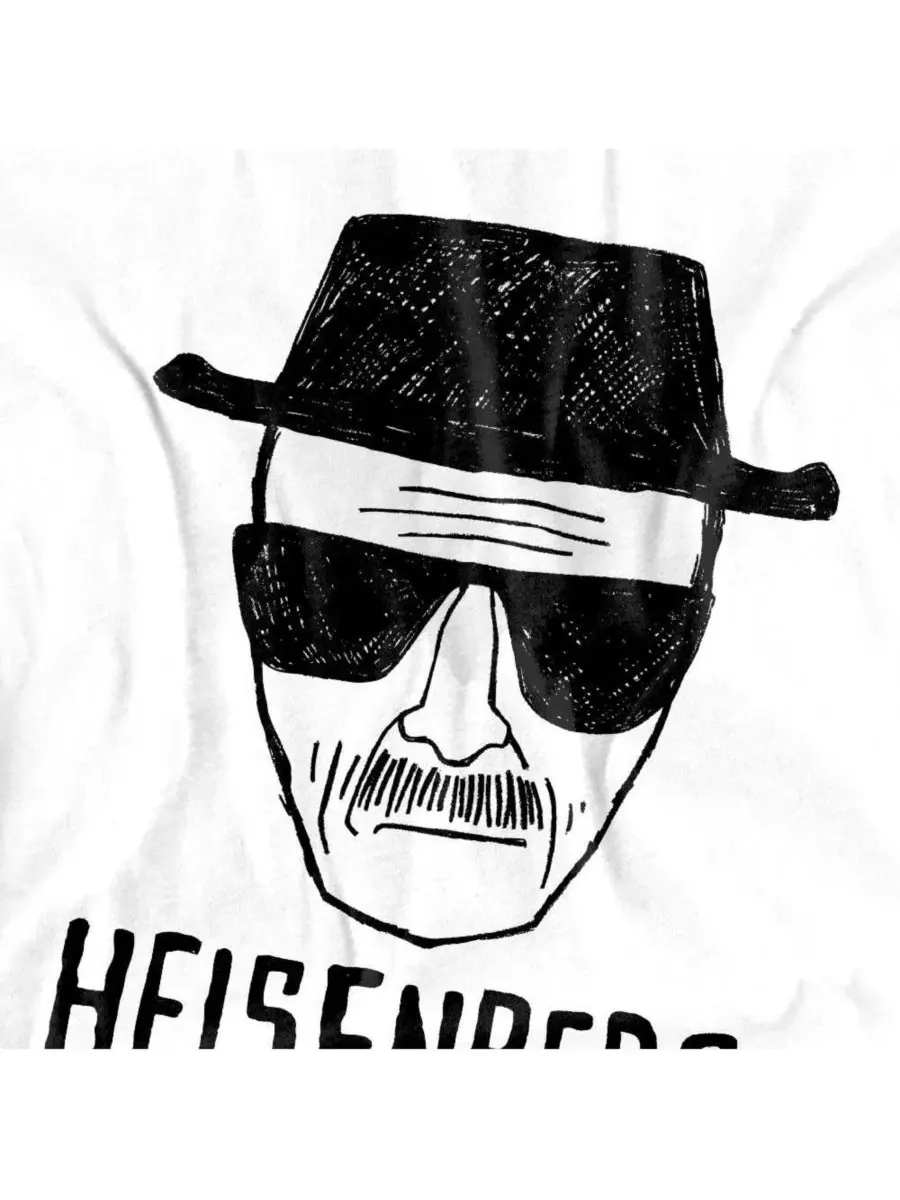 Футболка с принтом Heisenberg Breaking Bad — изображение 3 из 3, белый