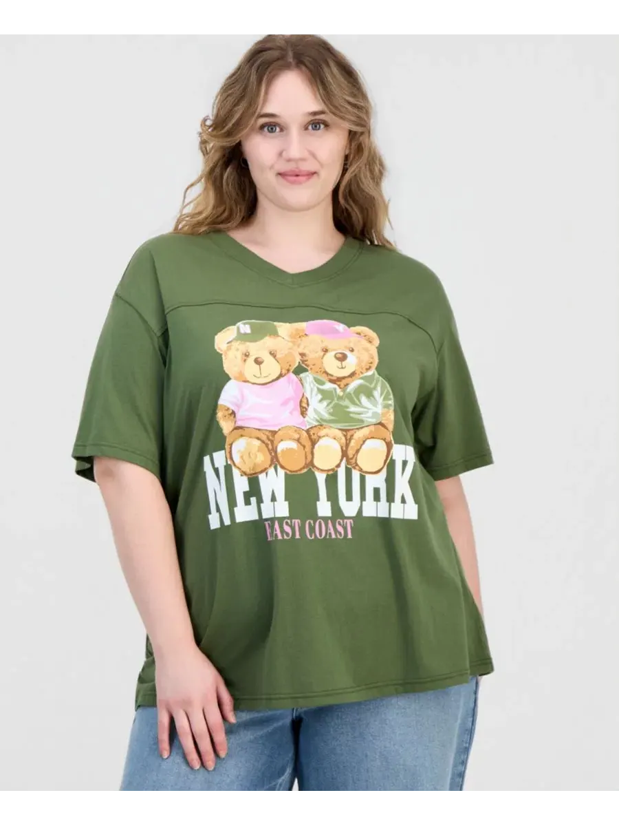 Футболка-бойфренд с принтом New York Bear Varsity Rebellious One