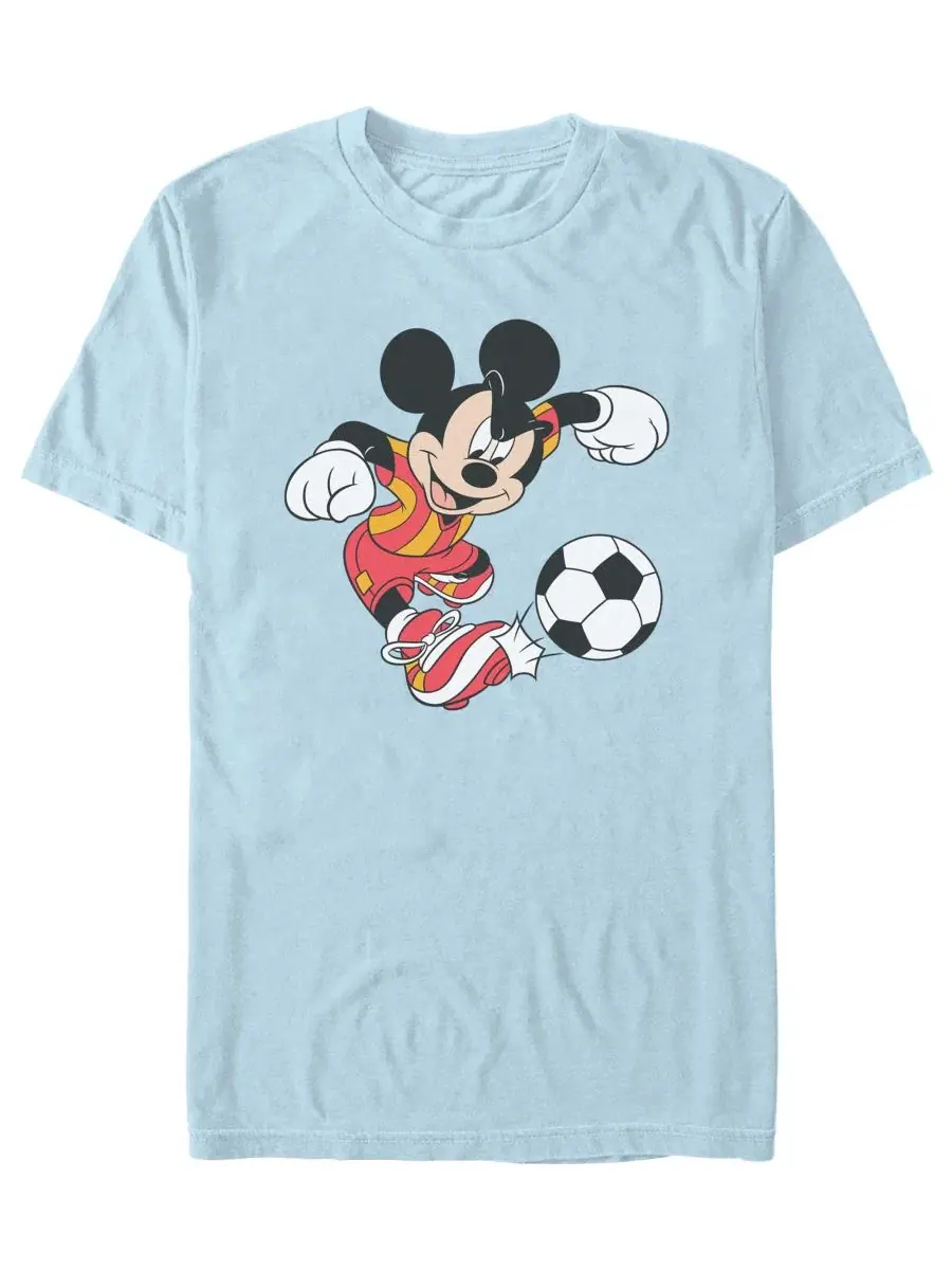 Футболка с коротким рукавом Mickey Soccer Fifth Sun — изображение 1 из 3, светлый синий