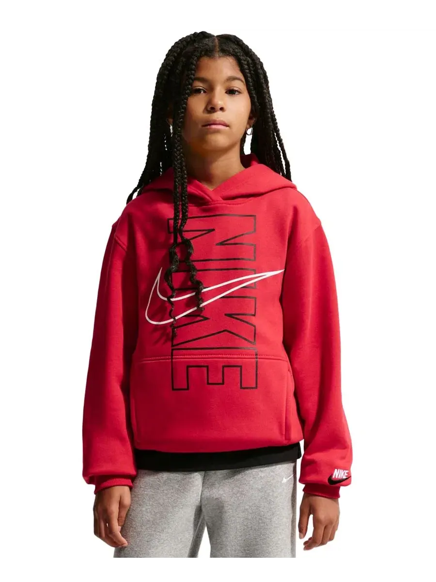 Худи из флиса с длинным рукавом Club Fleece Nike — изображение 1 из 6, красный